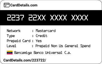 Card Details: 223722