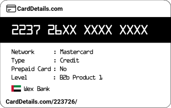 Card Details: 223726