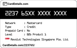 Card Details: 223765