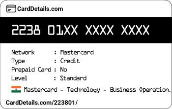 Card Details: 223801