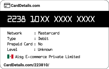 Card Details: 223810