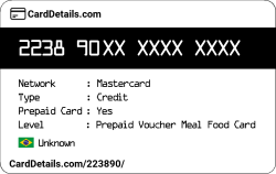 Card Details: 223890