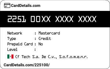 Card Details: 225100