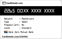 Card Details: 226500