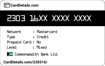 Card Details: 230316