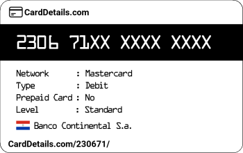 Card Details: 230671