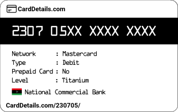 Card Details: 230705