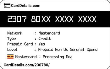 Card Details: 230780