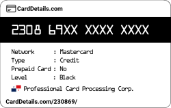 Card Details: 230869