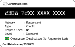 Card Details: 230872