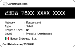 Card Details: 230878