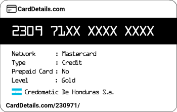 Card Details: 230971