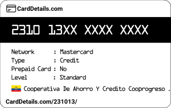 Card Details: 231013