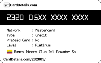 Card Details: 232005