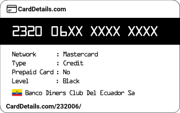 Card Details: 232006