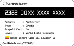 Card Details: 232200