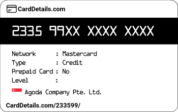 Card Details: 233599