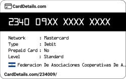 Card Details: 234009