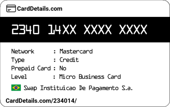 Card Details: 234014