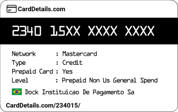 Card Details: 234015