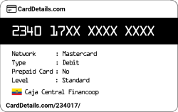 Card Details: 234017