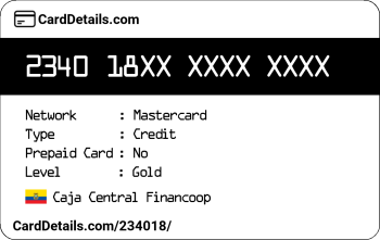 Card Details: 234018