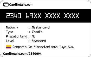 Card Details: 234069