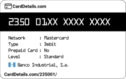 Card Details: 235001