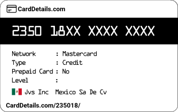 Card Details: 235018