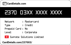 Card Details: 237003