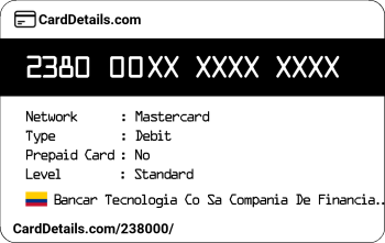 Card Details: 238000