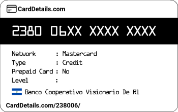 Card Details: 238006