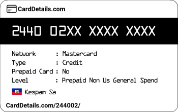 Card Details: 244002