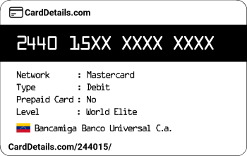 Card Details: 244015