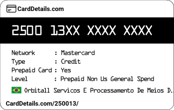 Card Details: 250013