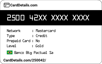 Card Details: 250042
