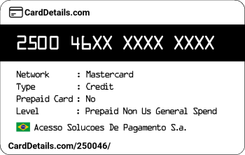 Card Details: 250046