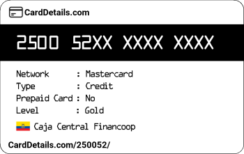 Card Details: 250052