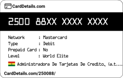 Card Details: 250088