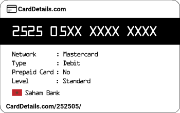 Card Details: 252505