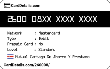 Card Details: 260008