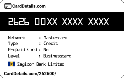 Card Details: 262600