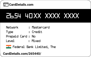 Card Details: 265440