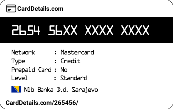 Card Details: 265456