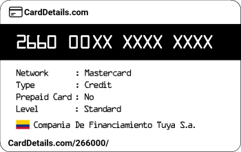 Card Details: 266000