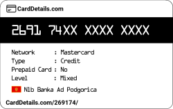 Card Details: 269174
