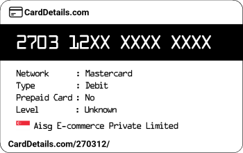 Card Details: 270312