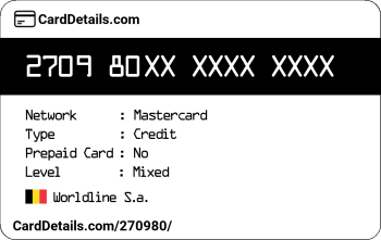 Card Details: 270980