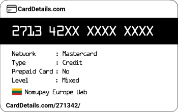 Card Details: 271342