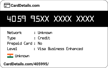 Card Details: 405995